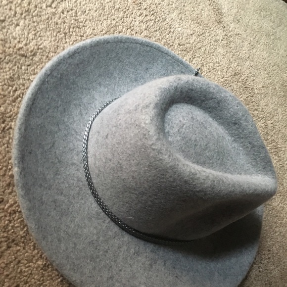 Heather Gray Rancher Hat With Braided Trim - Picture 2 of 4